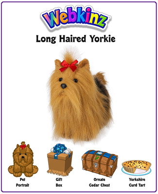 New Ganz Webkinz Very Rare Long Haired Yorkie Hm837 W Sealed