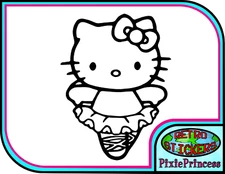Hello Kitty Ballerina K Vinyl Sticker Cute Fun Car Bike Truck Wall Laptop Anime