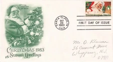 STAMP US SCOTT  2064 "Christmas 1983" 20 CENT 1983 FDC - B