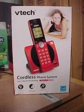 vtech cordless phone system . red