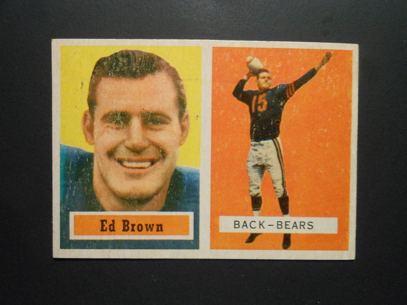 1957 TOPPS FOOTBALL CARD  #43 ED BROWN    CHICAGO BEARS