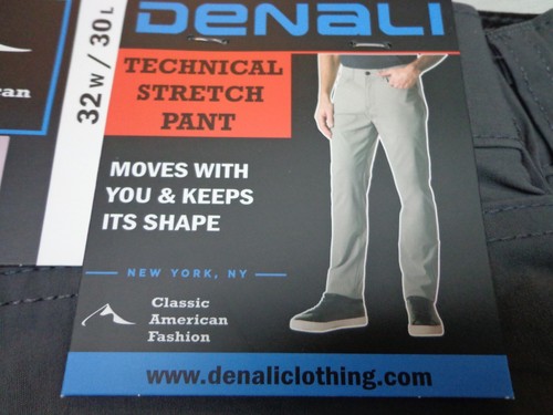 DENALI Charcoal Sky Gray Technical Stretch Pants NWT 32/30 MSRP $54 - Picture 5 of 6