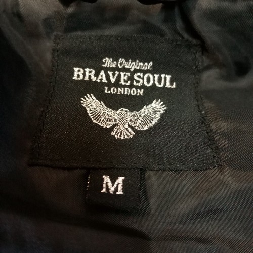 The Original Brave Soul London Sleeveless Vest Zipper Front Black Size M - Picture 4 of 7