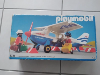 3788 PLAYMOBIL SYSTEM VINTAGE AEROPORT : Avion touriste / Taxi / Aérodrome - Photo 1/4