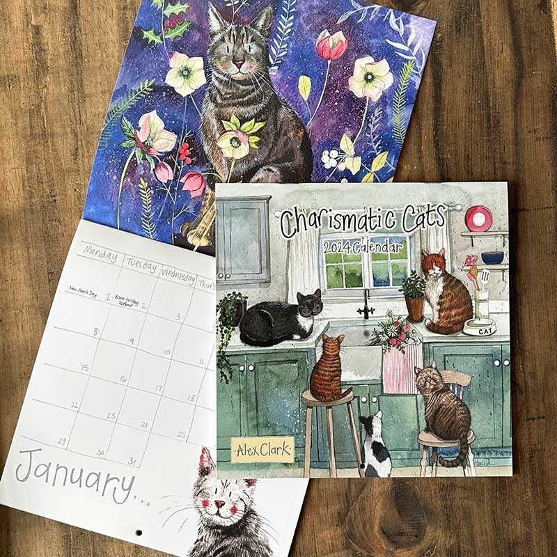 Alex Clark Calendar Charismatic Cats 2024 eBay