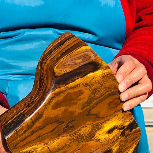 11.66LB Natural tiger's-eye rough raw stone rock specimrn Madagascar polish 143 - Picture 11 of 15