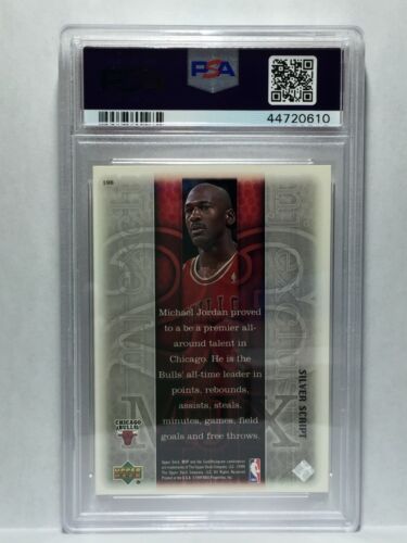 PSA 10 GEM BULLS 1999 Upper Deck MVP #198 Michael Jordan Silver Script Signature - Picture 2 of 2