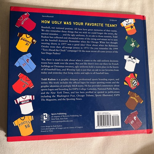 "Winning Ugly" A Visual History of Most Bizarre Baseball Uniforms Ever HARDCOVER - Picture 2 of 12