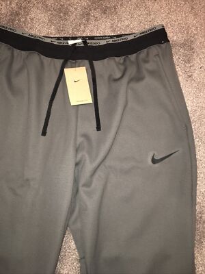 Nike Pro Therma Fit Joggers Pants Iron Grey Mens Size 2XL XXL