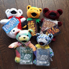 Vintage Grateful Dead Bear Lot Of 5 Plush Doll Rare Japan