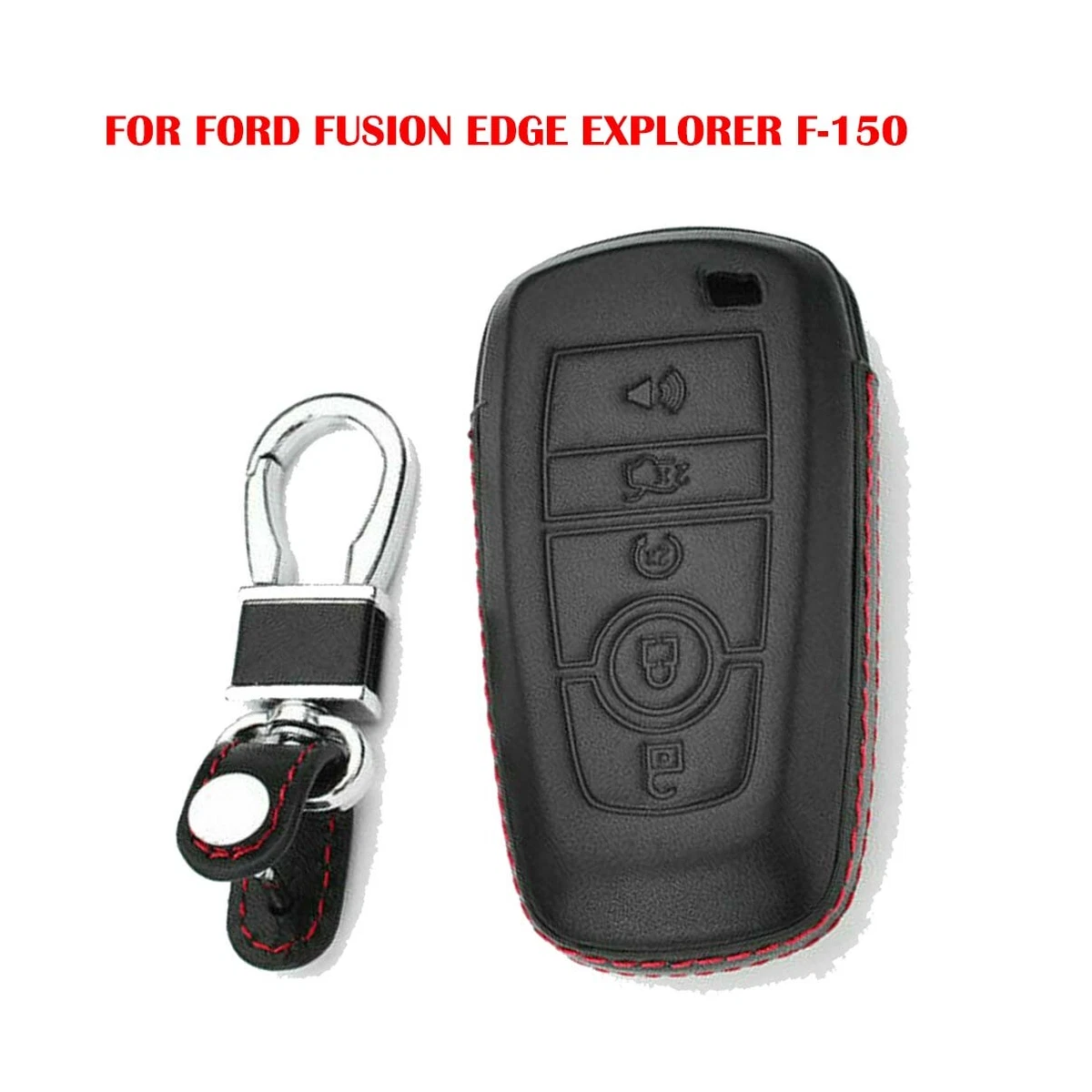 for Ford Key Fob Cover with Keychain, Leather Keyless Entry Car