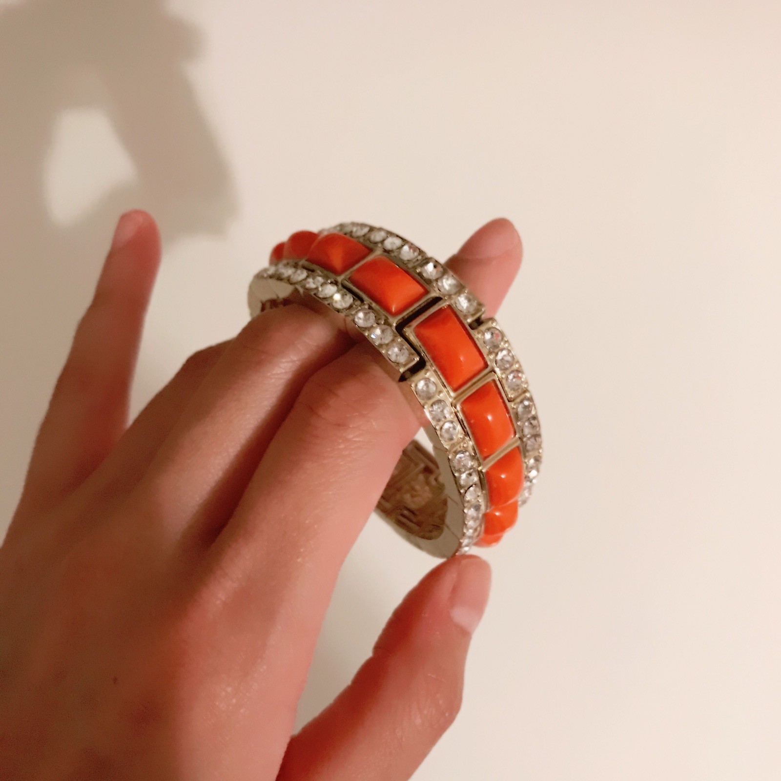 J. Crew Chain Link Orange Bracelet eBay