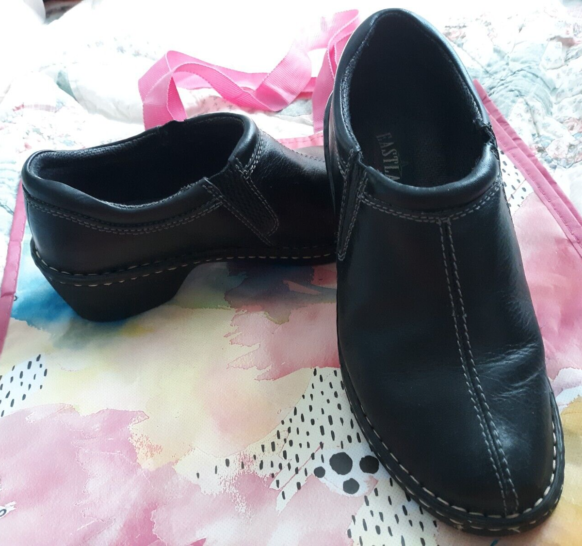 Gorgeous EASTLAND AMORE Black LEATHER Women Size W Shoes