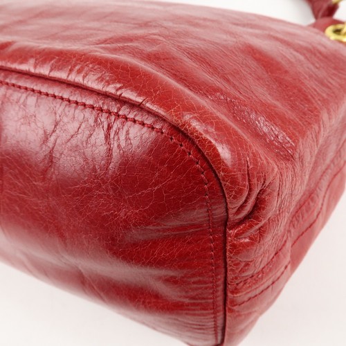 Auth PRADA Logo One Shoulder Bag Red Leather BR4829 Used - Picture 10 of 24