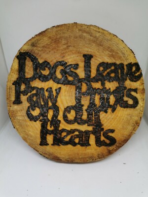 Hund Zitat inspiriert handgefertigt Cornish Holz Pyrograph