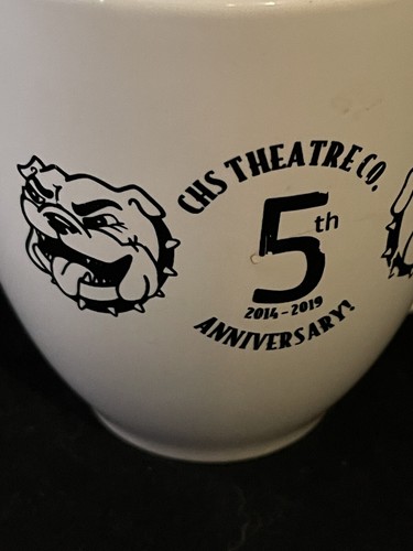 CHS Calexico High School Theatre Company 5° anniversario Bulldog tazza caffè - Foto 2 di 6