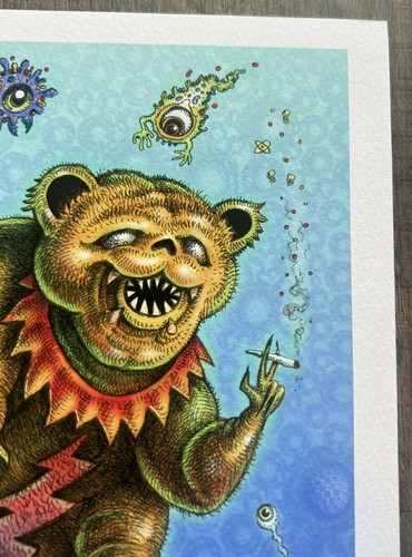 “Waterbear Thee Well” 2019 Grateful Dead 8x10 Art Print Signed By EMEK #’d /100 - Picture 5 of 7