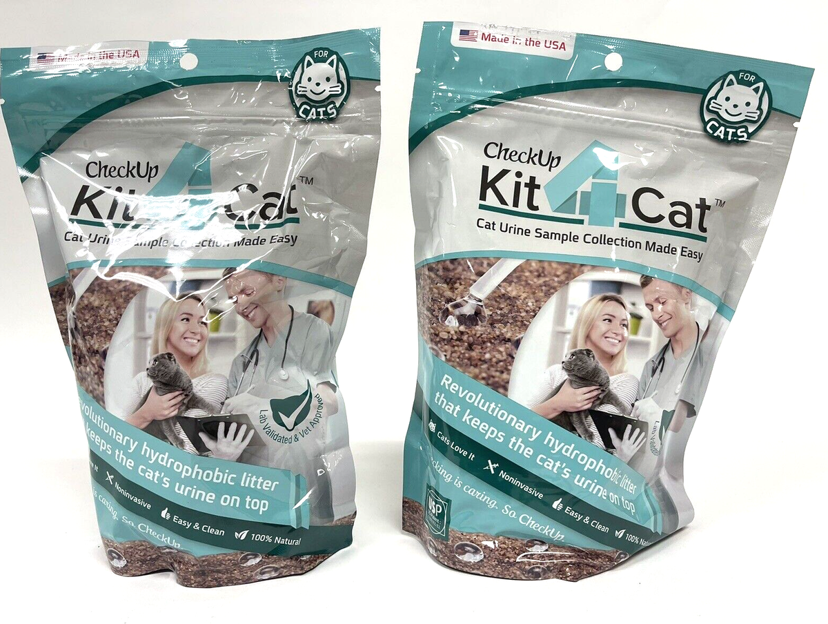 KIT4CAT Bags 2lb Each Hydrophobic Litter Sand Cat Urine Sample