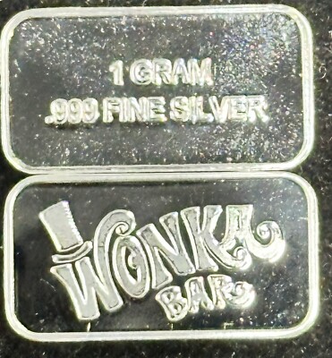 1 Gram Willy Wonka Pure Proof silver bar