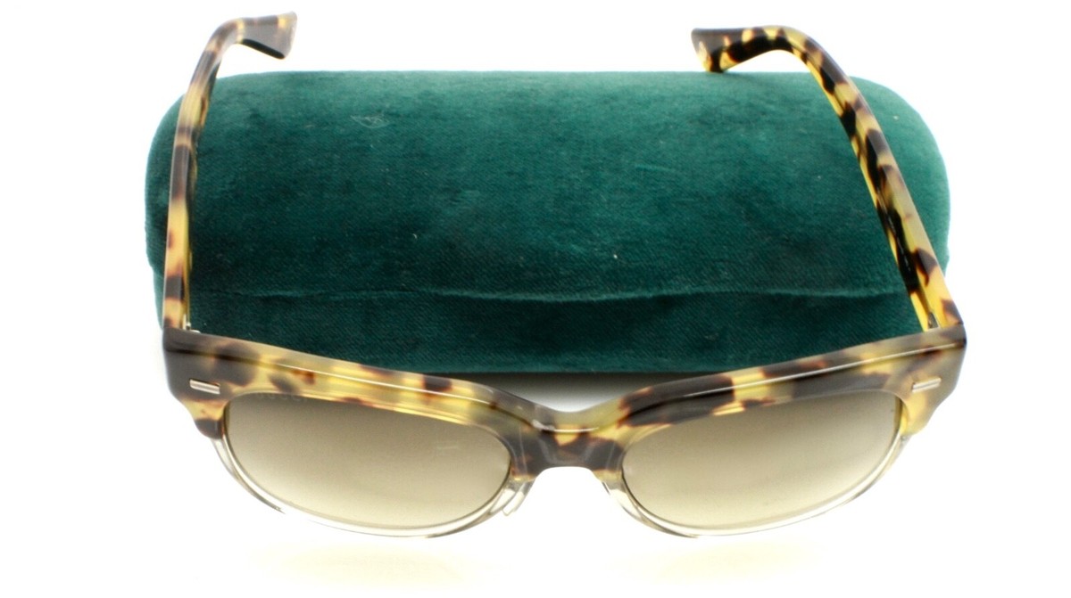 Gucci GG 3744/S Sunglasses Spotted Havana Tortoise Half Rim  display picture 3