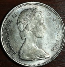 1966 QEII Silver Dollar Canada 