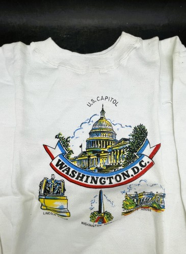 New Old Stock VINTAGE WASHINGTON DC T SHIRT Crewneck Sweatshirt sz 14 DEADSTOCK - Picture 5 of 8