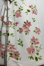 KITCHENAID KITCHEN TOWELS 2 PINK GREEN FLOWERS 100 COTTON NIP
