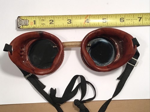 Vintage steampnk versatile Tinted lens welding motorcycle riding safety GOGGLES - Picture 3 of 9