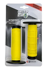 BFE MX Grips Half Waffle Dual Compound BLK/YEL Motorcycle Dirt Bike Dual Sport