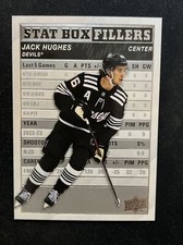23-24 UD Series Hockey Stat Box Fillers SB-14 Jack Hughes