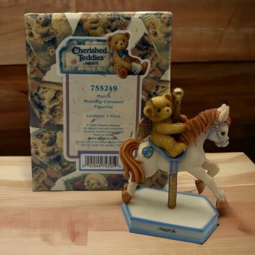 Cherished Teddies - March  Monthly Carousel Figurine #755249 - Picture 1 of 17