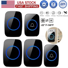Wireless Doorbell 1000FT Waterproof 1-2 Plugin Receiver Adjust Volume 38 Chime