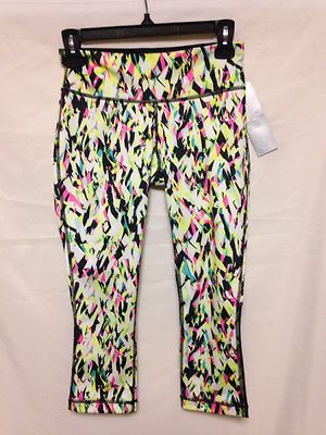 Ideology Crop Legging Active Pant XS Multi Rapid Fire 761102R250  NWT
