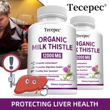 Milk Thistle Capsules, Detox  Cleanse,Supports Liver  Digestive Health