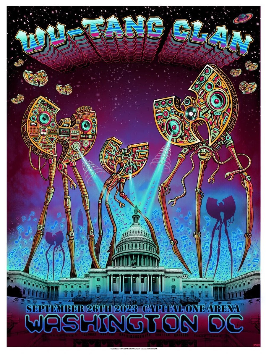 Wu Tang Clan Poster EMEK Washington DC Capital One Limited