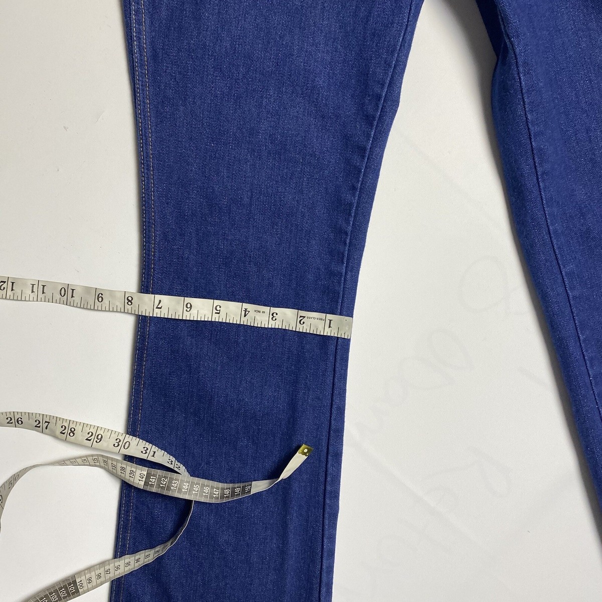 Wrangler No Fault Men 28x30 (27x29) Blue Denim Jean Bell Wrangler No Fault Men 28x30 (27x29) Blue Denim Jean Bell