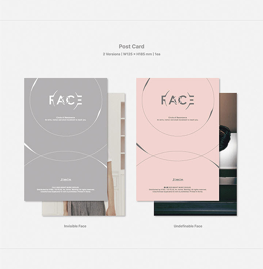 BTS JIMIN FACE CD 2形態セット JPFCカード付 BTS JIMIN FACE CD 2形態セット JPFCカード付 BTS JIMIN FACE CD