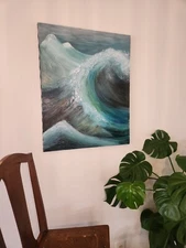 Painting on canvas original, ocean