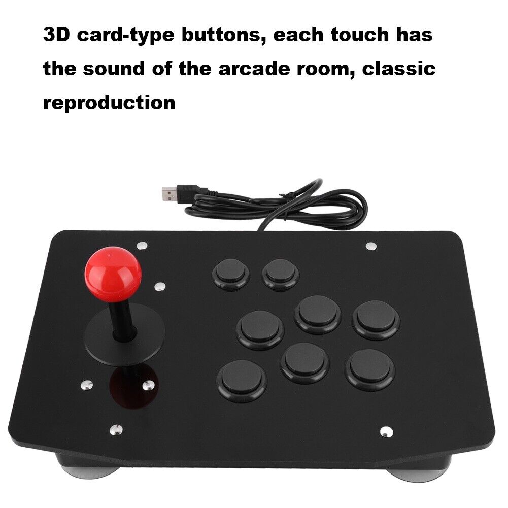 Arcade Joystick Gamepad USB Gamepad & 8 Button Kit With 360 Degree Game Handle
