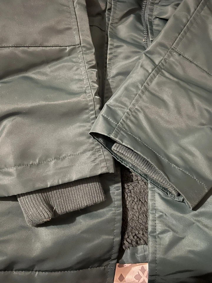 obey fox trot parka winter hoodie green - Image 4 of 4