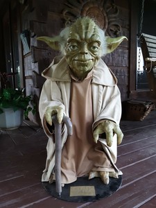 yoda life size statue
