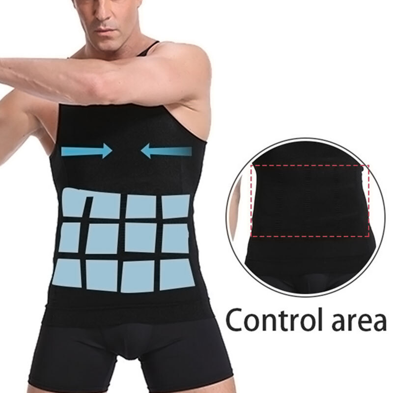 Men Shapewear Vest Tank Top Slimming Compression Tummy Control Body