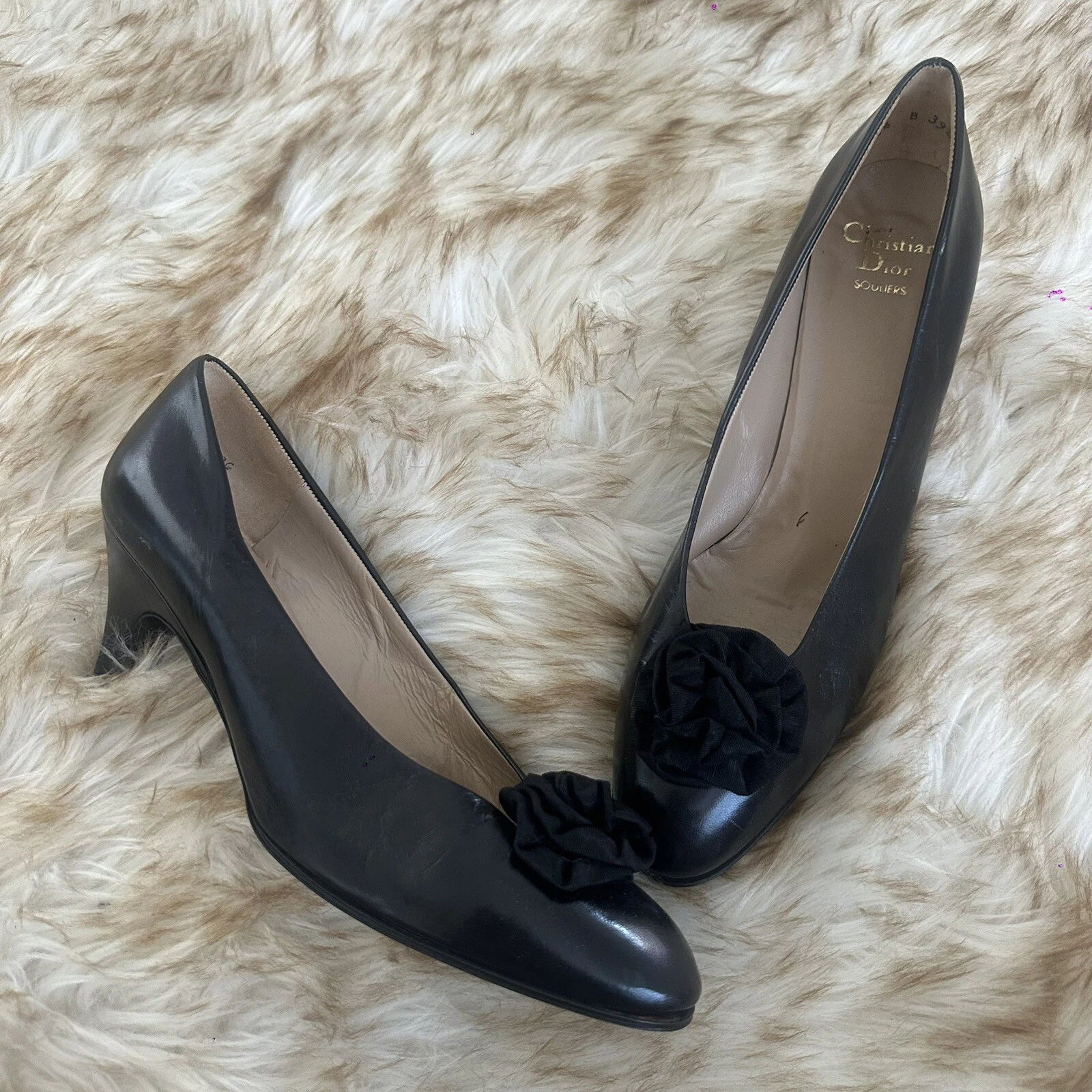 Vintage Christian Dior Soulier talons 9 femme 