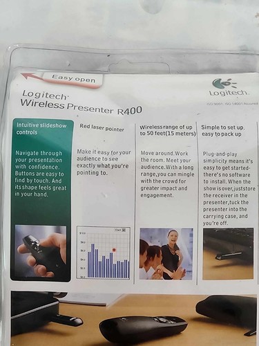 Logitech R400 Presenter Remote Control & Red Laser Pointer - Brand New Sealed - Picture 6 of 6