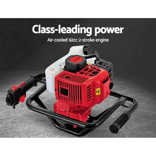 Petrol Post Hole Digger Fence Drill Borer Earth Auger Heavy Duty Sturdy 92CC - Picture 4 of 7