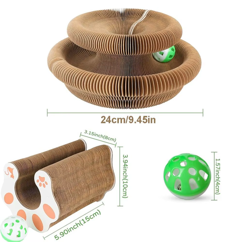 Transformable Kitty Kurlz Cat Toy Wear-Resistant No Crumbs Cat Accordion Magic O - Picture 7 of 7