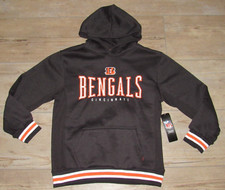 Cincinnati Bengals NFL Team Apparel Black Hoodie Jacket 80 size Youth Large