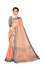 Women's Cotton Silk Maheshwari Jacquard Saree with Unstitched Blouse