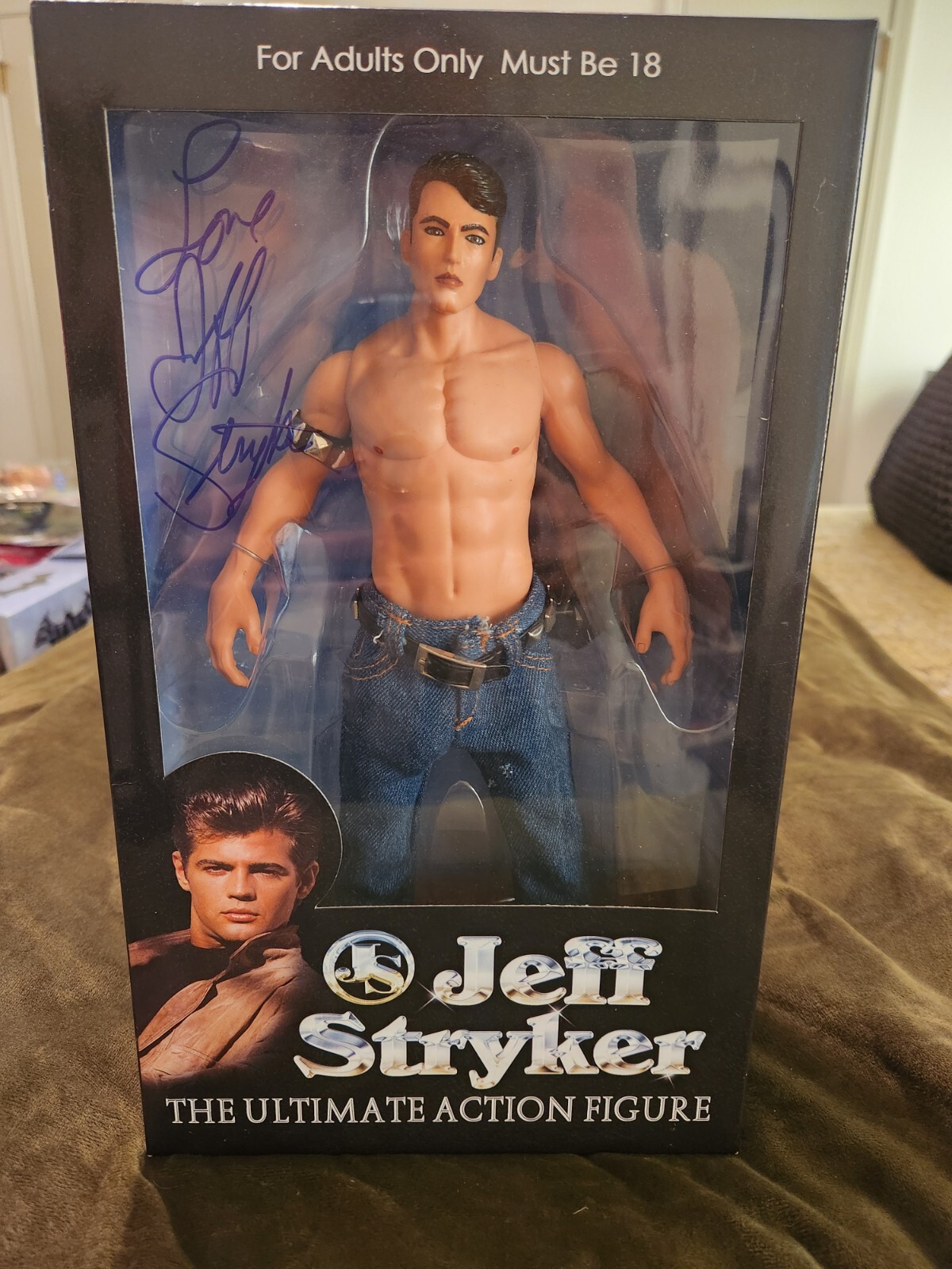 VINTAGE ADULT GAY JEFF STRYKER 12" SIGNED LTD. EDITION GAY ACTION