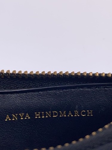 ANYA HINDMARCH Coin Case Leather Black Women's - Picture 3 of 6